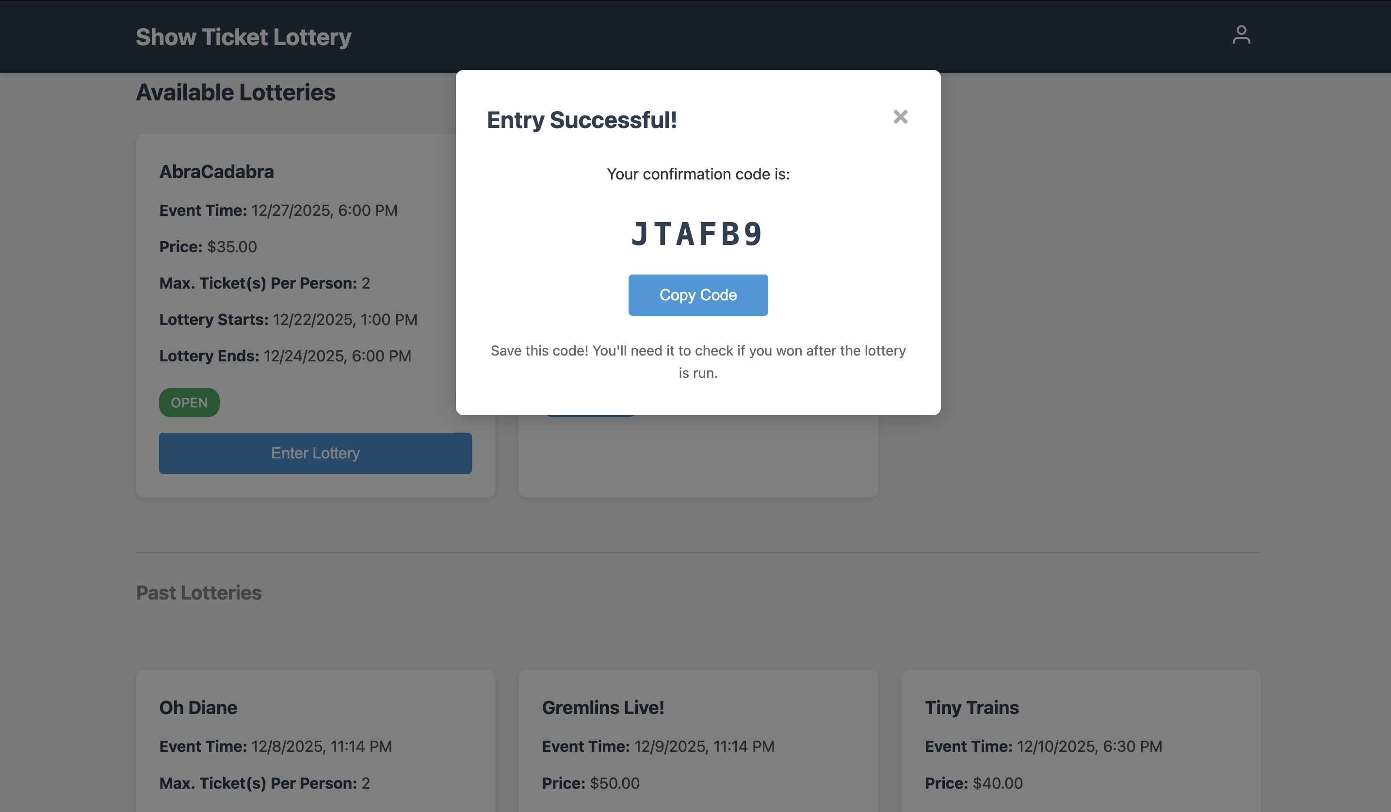 ShowPicker Screenshot 2